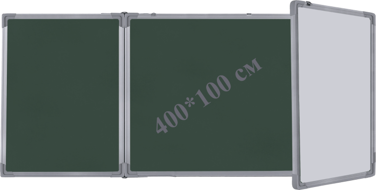 5-поверхнева дошка 400*100 см для крейди  та маркера (Комбінована) iBoard iB100x400GW-5
